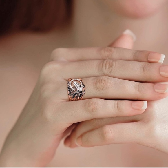 14k Chocolate Diamond Mustang Horse Ring - Picture 5 of 6